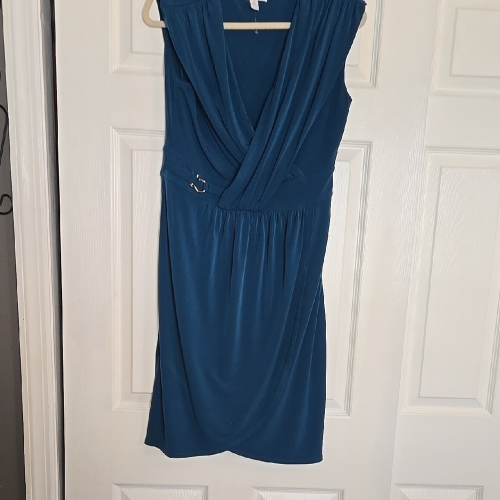 Elegant Blue Sleeveless Dress